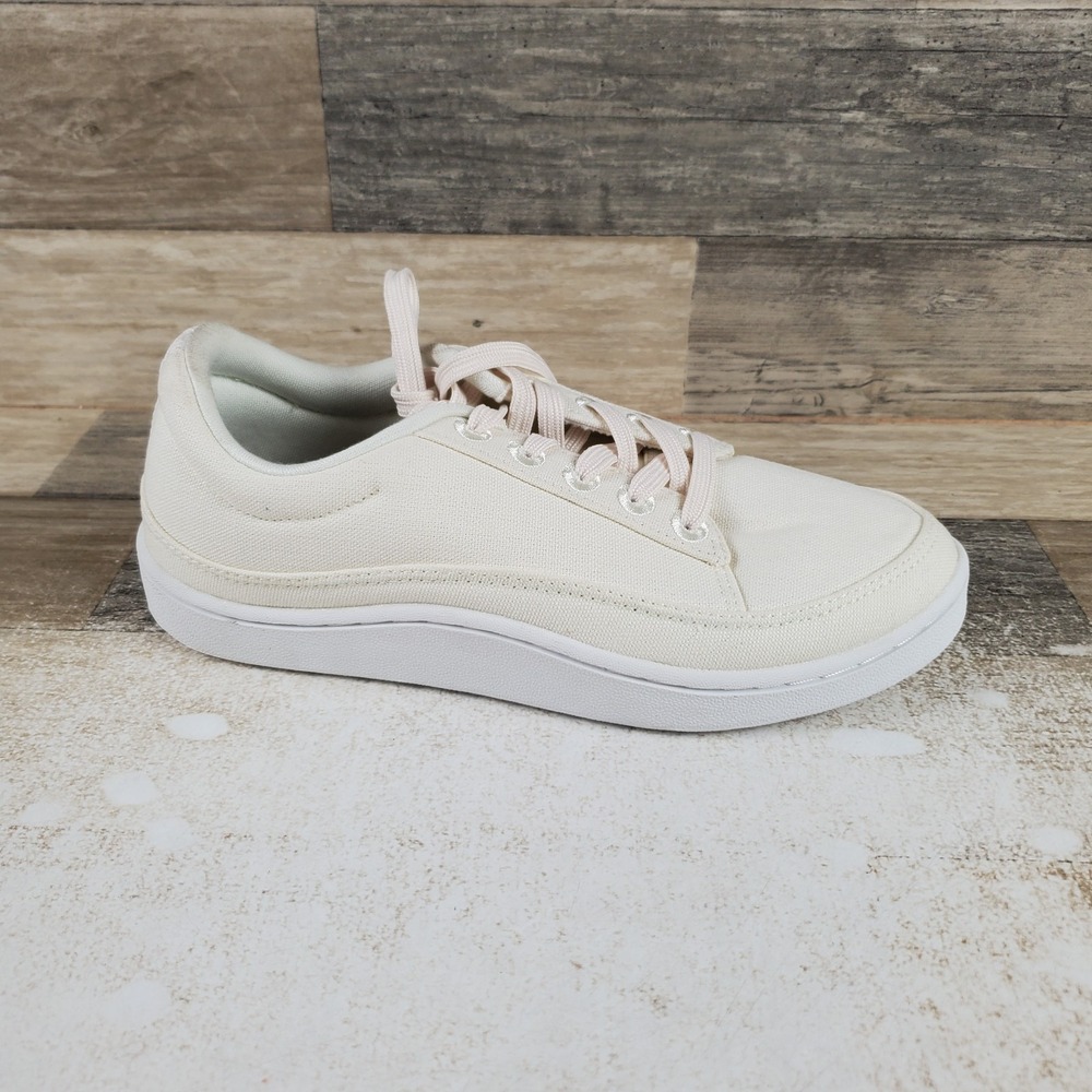 Allbirds Canvas Pacer Womens Shoes Sz 7 W Running Natural White Lace Up Sneaker
